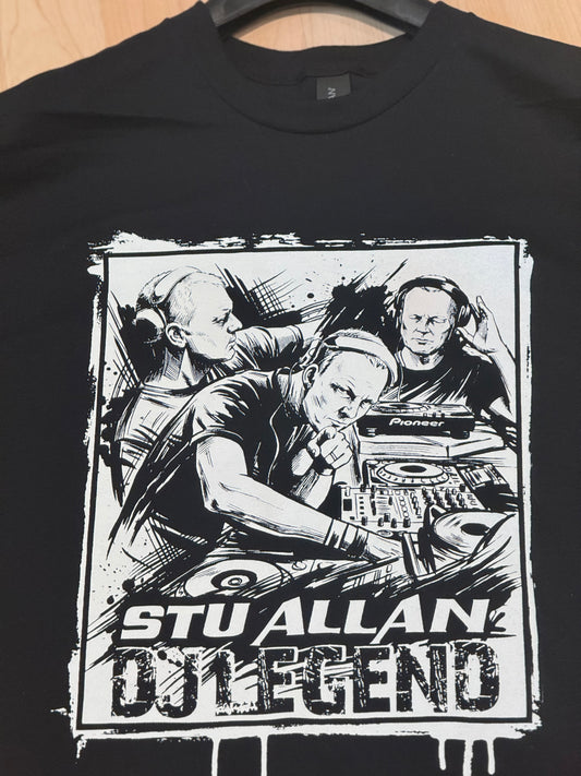 DJ Stu Allan – Exclusive Legacy T-Shirts - DJ LEGEND - BLACK