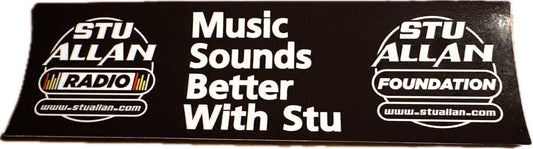 “Music Sounds Better with Stu” Inside Car Sticker